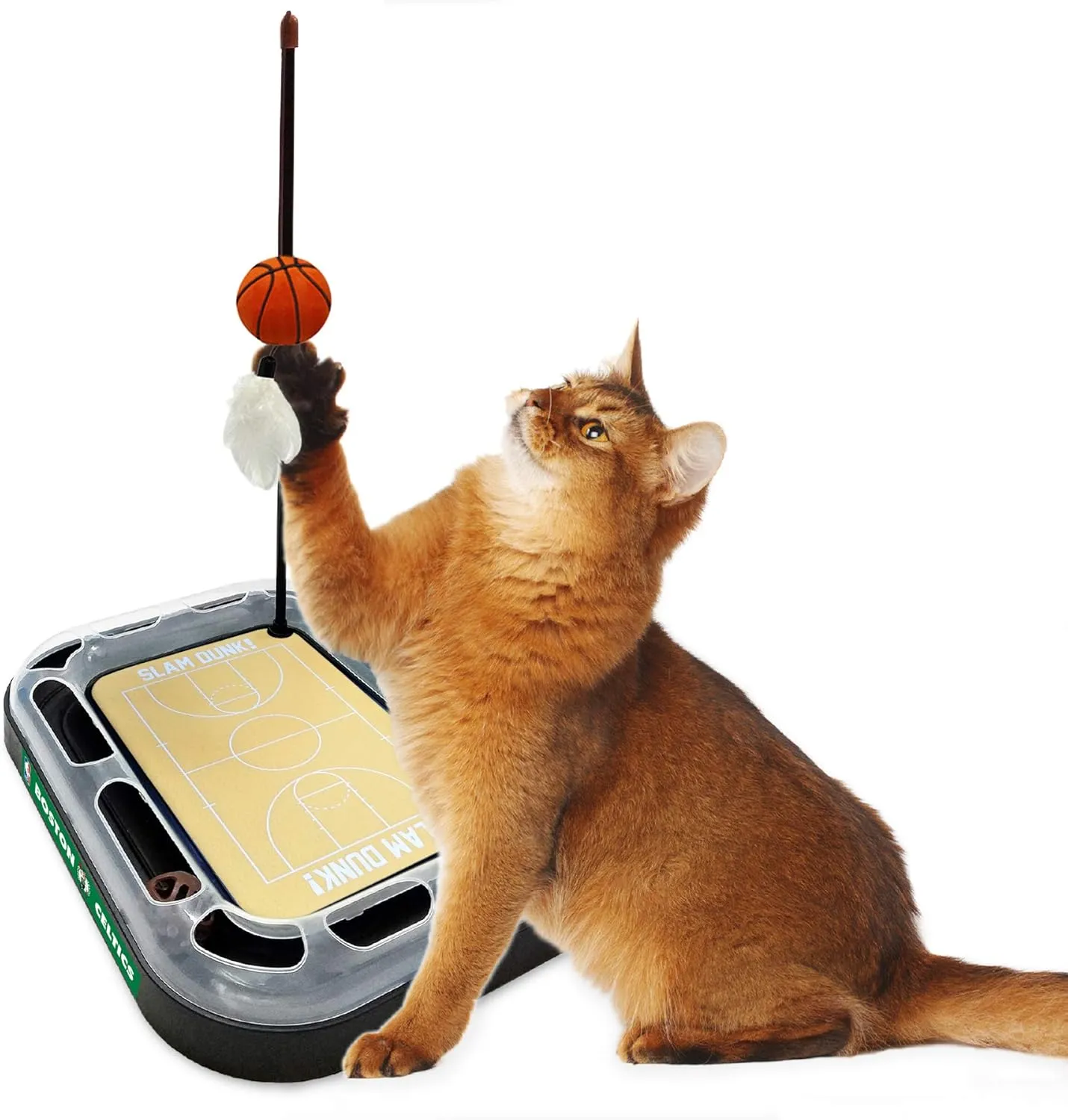 Pets First Boston Celtics Basketball Cat Scratcher Toy 14 x 11