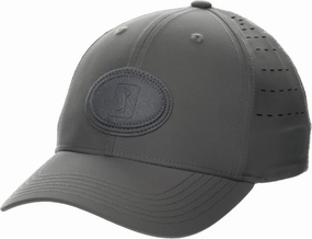 PGA TOUR Men's Perforated Oval Patch Golf Cap, Pre-Curved Visor, Adjustable Strap Closure, Ventilated and Durable