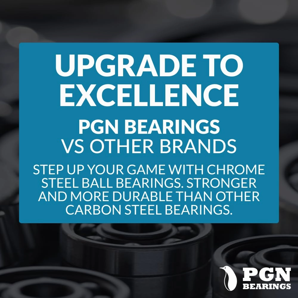 PGN (200 Pack) 6205-2RS Bearing - Lubricated Chrome Steel Sealed Ball Bearing - 25x52x15mm Bearings with Rubber Seal & High RPM Support