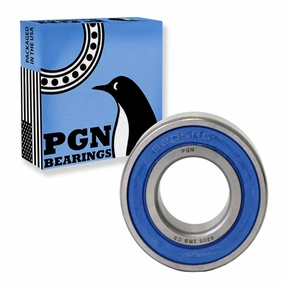 PGN (200 Pack) 6205-2RS Bearing - Lubricated Chrome Steel Sealed Ball Bearing - 25x52x15mm Bearings with Rubber Seal & High RPM Support