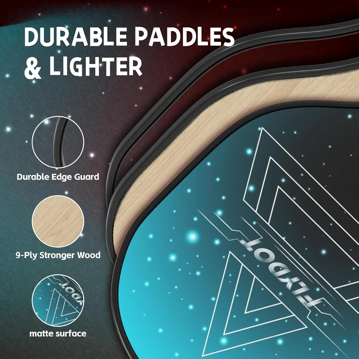 Pickleball Paddles Set of 4,USAPA Approved,4 Indoor&Outdoor Pickleball Balls, Carrying Bag, 4 Cooling Towels,4 Pack Paddles,Pickleball Paddles Pack Gifts for Beginner&Pro