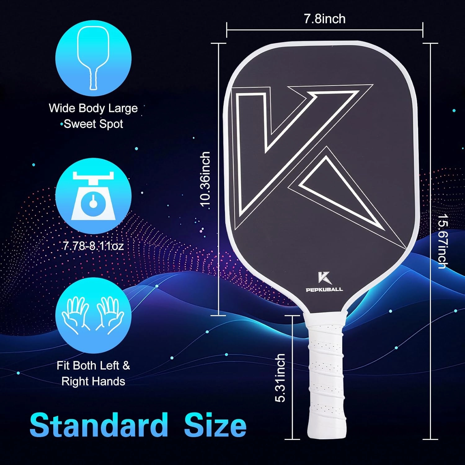 Pickleball Paddles Set Fiberglass Surface Pickleball-Paddles with Pickle Ball Rackets ​for Men Women