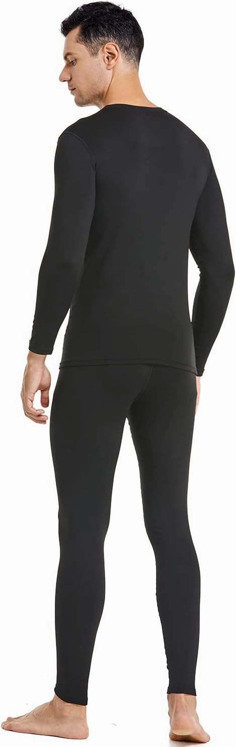 PISIQI Thermal Underwear Men Ultra-Soft Long Johns Set with Fleece Lined Base Layer Winter Skiing Warm Top & Bottom