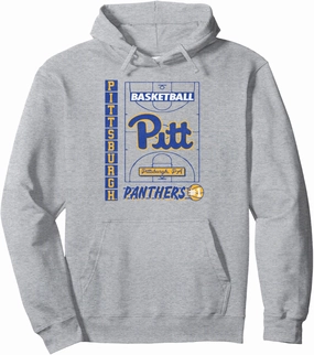 Pittsburgh Panthers Basketball Vintage Court Heather Gray Pullover Hoodie