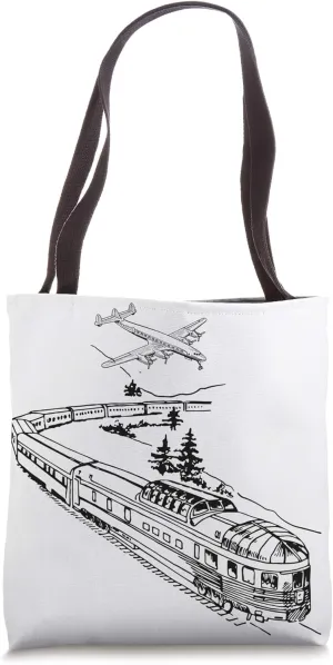 Planes and Trains Tote Bag