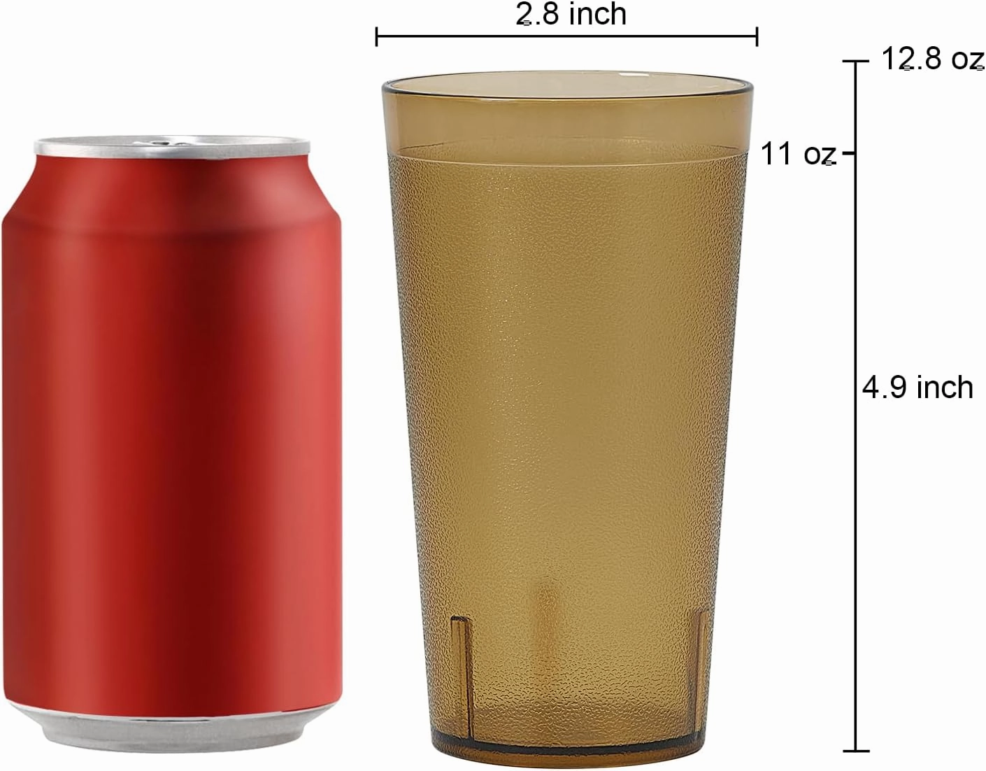 Plastic Cups Reusable, Plastic Tumblers Drinking Glasses Set of 8, Unbreakable Drinking Cup for Kitchen, BPA Free Stackable Restaurant Cups for Hot Drink & Cold Drink (Colorful, 12 oz)