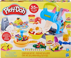 Play-Doh Pasta Dinner Playset, Kitchen Playset with 35  Play Kitchen Accessories, Kitchen Toys for 3 Year Old Girls and Boys and Up