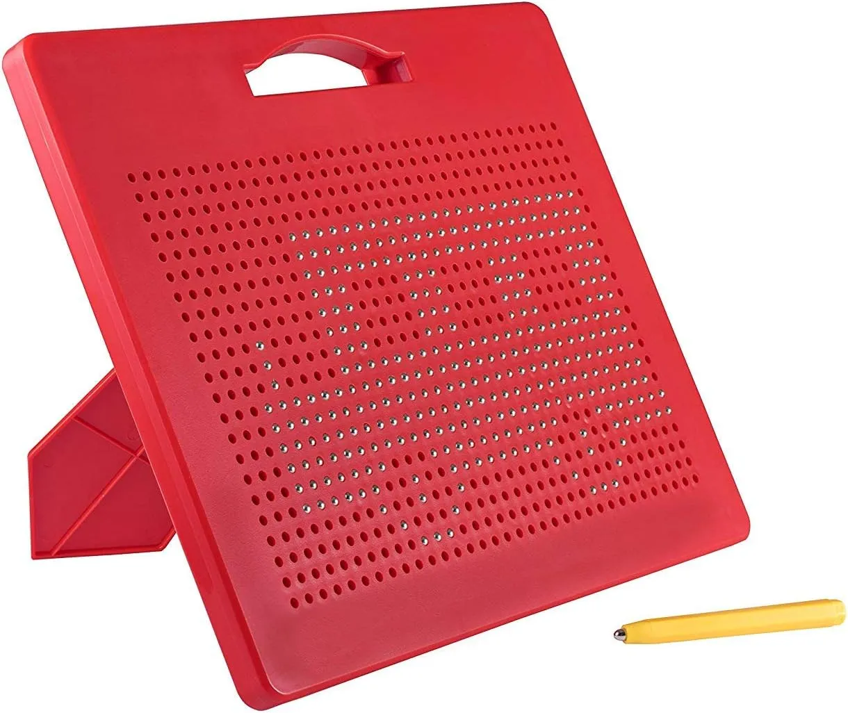 Playmags Magnetic Drawing Board, Large Writing Tablet for Kids & Toddlers, Magnet Beads w/Drawing Stylus, (12" x 10") - STEM Educational Activities for Boys & Girls Ages 4-8