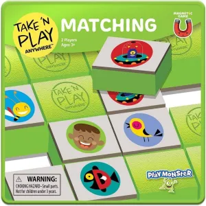 Playmonster Take 'N' Play Anywhere Matching Magnetic Game Portable Travel Toy