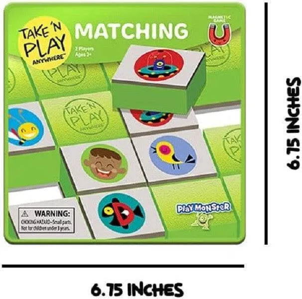 Playmonster Take 'N' Play Anywhere Matching Magnetic Game Portable Travel Toy