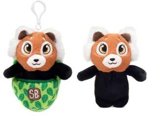 Pocket Swaddle - 4.5” Red Panda Keychain Plush Toy – Soft, Portable Baby Swaddle for Kids, Collectors & Animal Lovers, Fun Gift Idea