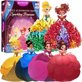 Poke Art Kits for Girls - Arts and Crafts for Kids 4-8,DIY Creative Activity Toys, Birthday Gifts for Girls 4 5 6 7 8 9 10 (Princess)
