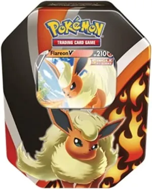 Pokemon TCG: 2021 Fall Eevee Evolutions Flareon V Tin