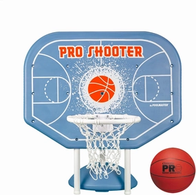 Poolmaster Pro Shooter Poolside Basketball Hoop Set for Swimming Pool Games