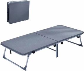 Portable Folding Bed for Adults - Twin Size Metal Bed with Universal Wheels, Multi-Functional Folding Cot for Home, Office & Outdoor Use (185x60x35cm)
