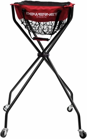PowerNet Baseball Softball Portable Ball Caddy, Holds Bucket of Baseballs, Softballs, Tennis Balls, Use During Batting Practice Training and Drills