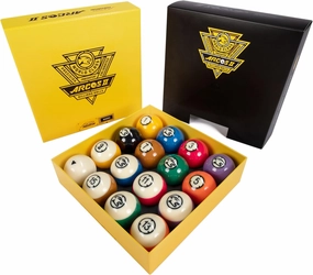 Predator Arcos II Pool Balls Set - Professional Phenolic Resin Billiard Balls - Set of 15 Made in Belgium Balls Including a Black Triangles Cue Ball
