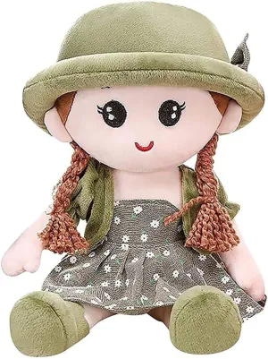 Princess Doll Toy,Baby Girl Rag Soft Stuffed Plush Ragdoll Toy Room Decoration for Children (Green)