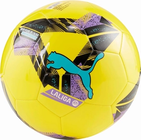 PUMA Unisex ORBITA LALIGA 1 Machine Stitched Soccer Ball, Pelé Yellow-Multicolor AH24, 5