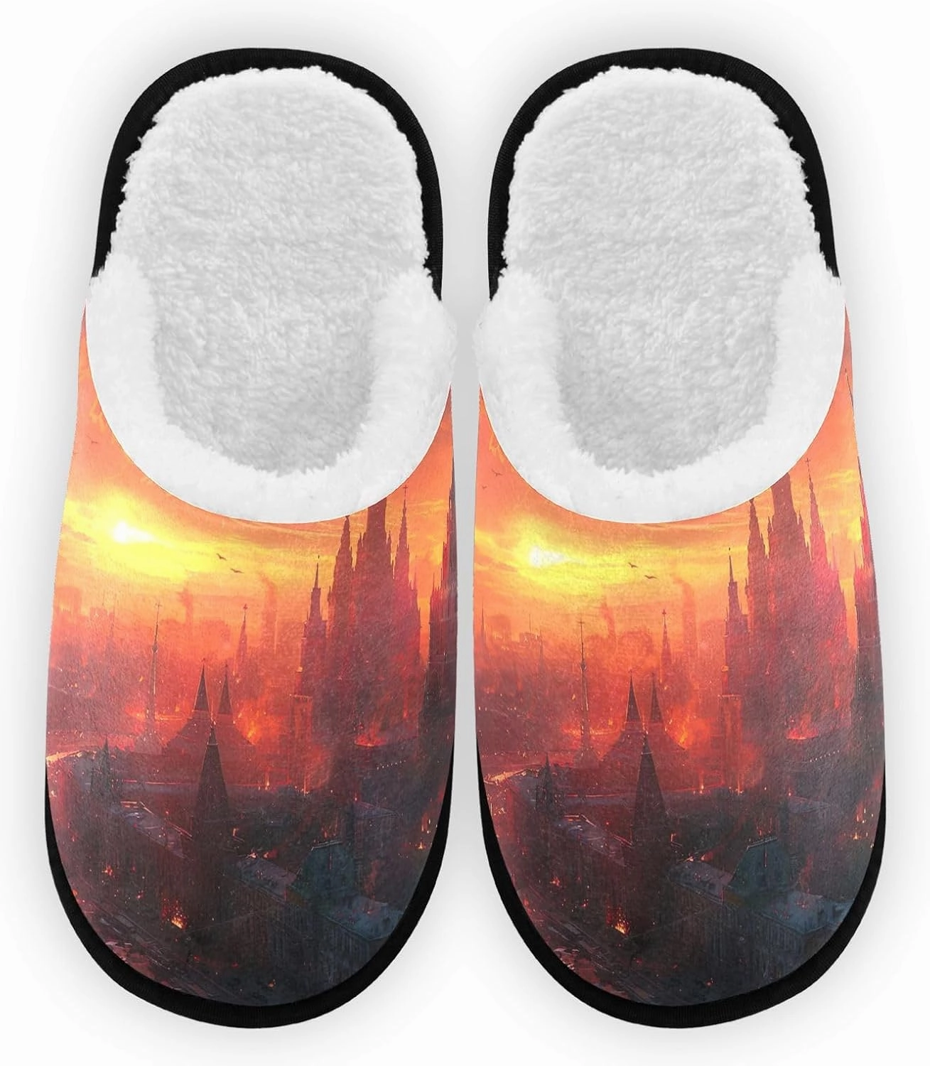Purple Spiral Galaxy Art Portable Soft Slippers for Women, Men's House Shoes, Travel Slippers Men 35-45
