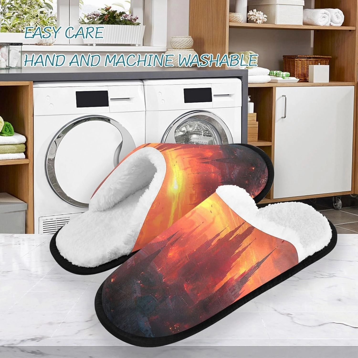 Purple Spiral Galaxy Art Portable Soft Slippers for Women, Men's House Shoes, Travel Slippers Men 35-45
