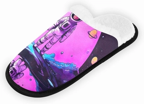 Purple Spiral Galaxy Art Portable Soft Slippers for Women, Men's House Shoes, Travel Slippers Men 35-45
