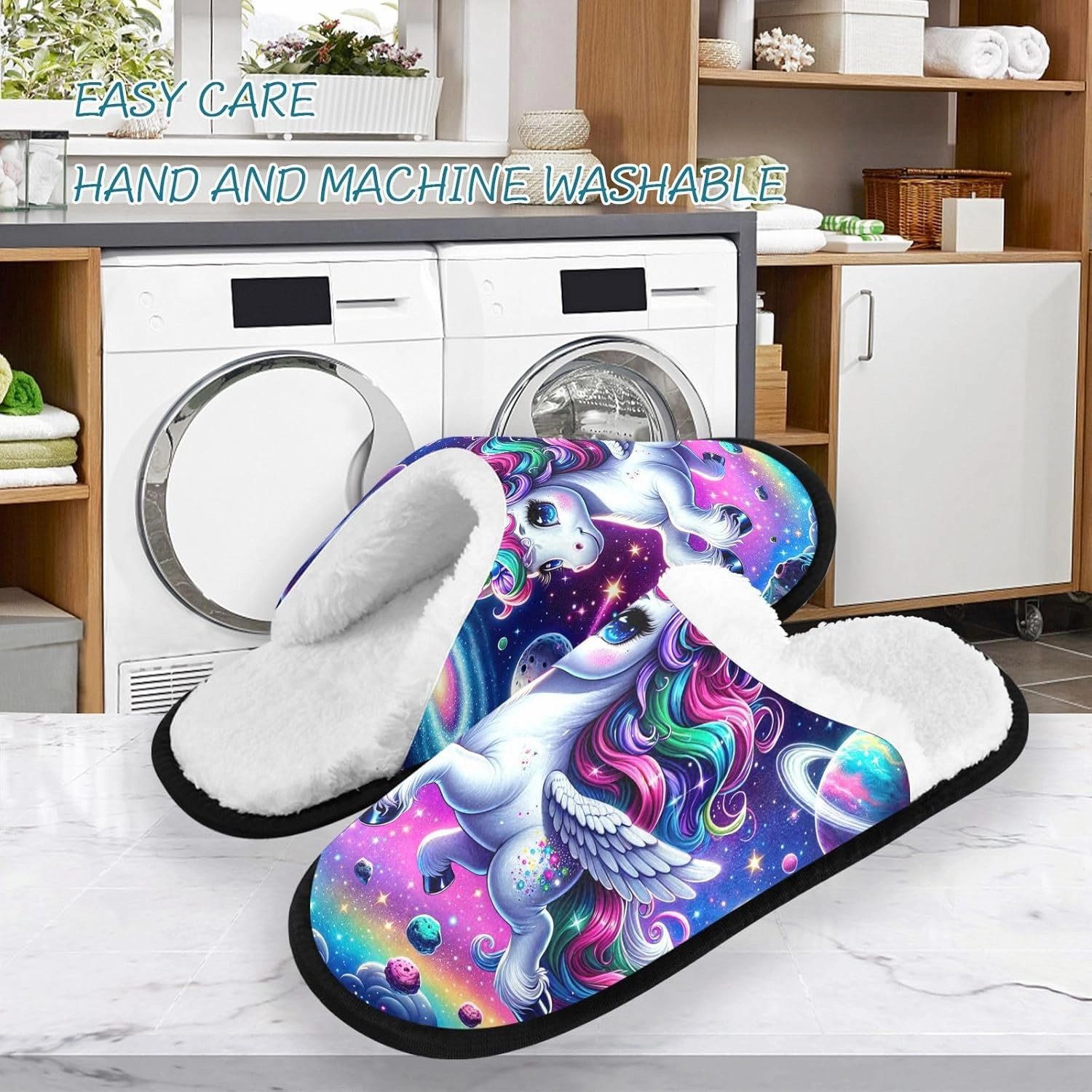 Purple Spiral Galaxy Art Portable Soft Slippers for Women, Men's House Shoes, Travel Slippers Men 35-45