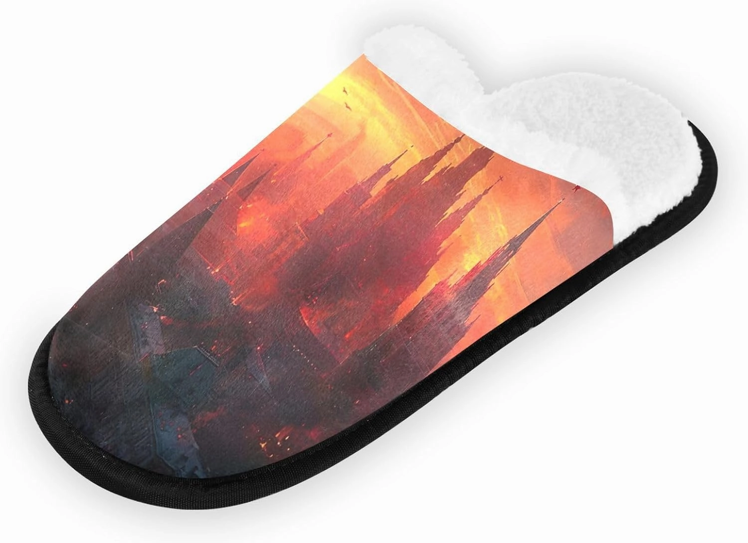 Purple Spiral Galaxy Art Portable Soft Slippers for Women, Men's House Shoes, Travel Slippers Men 35-45