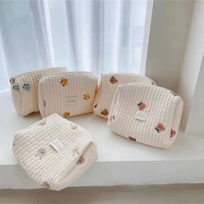 Quilted Portable Stroller Nappy Bag with Embroidery