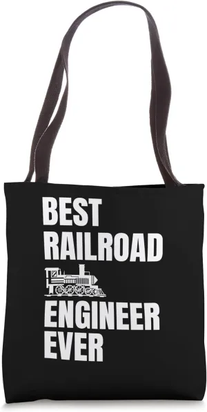 Railroad Engineer Best Engineman Handler Locomotive Operator Tote Bag