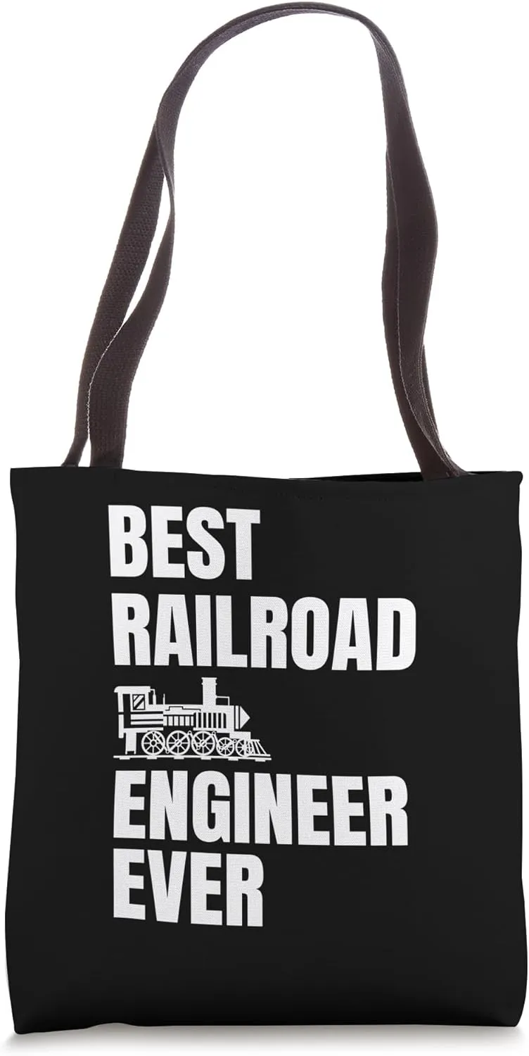 Railroad Engineer Best Engineman Handler Locomotive Operator Tote Bag