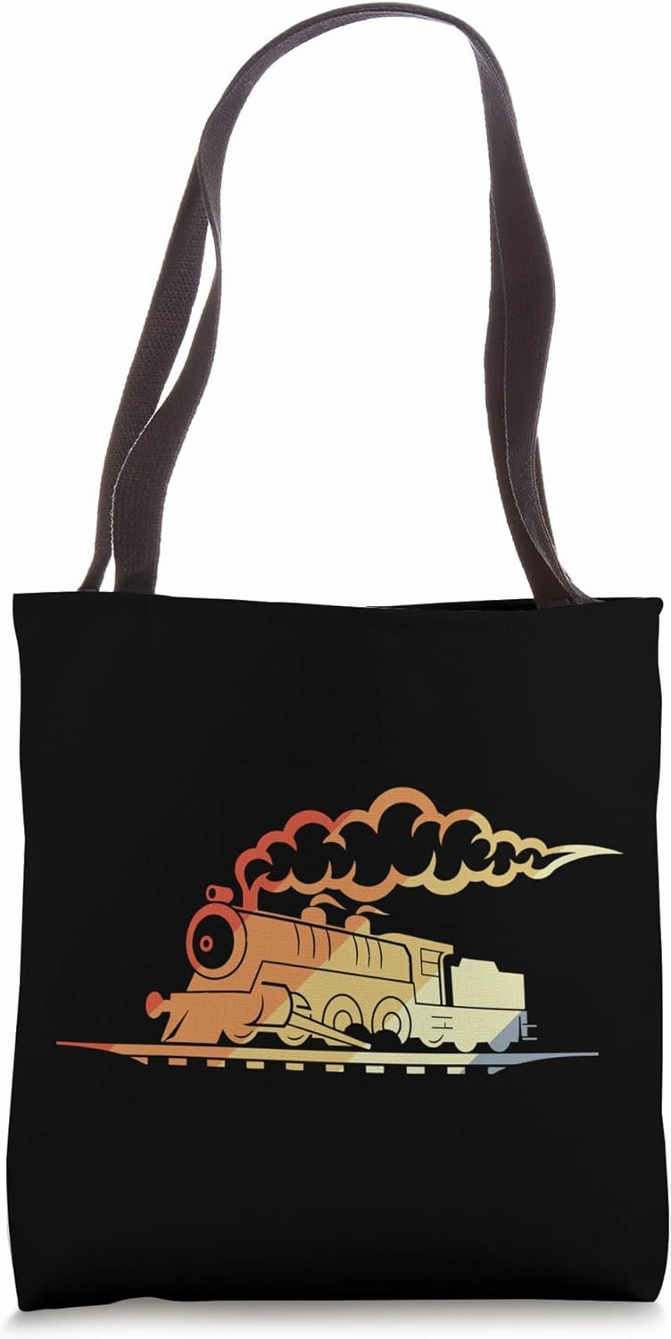 Railroad Retro Look Railroader Model Railway Tote Bag
