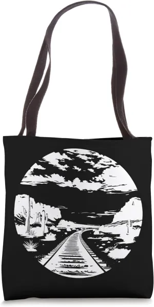 Railway Drawing Train Lover Tote Bag