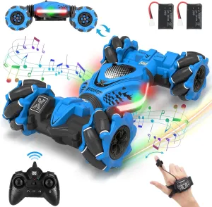 RC Car Gesture Sensing Stunt Car, Toys for Boys Girls 6-12, Best Gifts for Kids Boys 6 7 8 9 10 11 12 Years Old, 2.4GHz 4WD RC Toy Off-Road 360° Rotate All-Round Drift with Lights Music