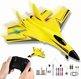 RC Remote Control Airplane with 2.4 GHZ 2 Channels, Easy to Fly RC Plane, Remote Control Plane with Automatic Balance Gyro for Adult Kids Beginner. Toy Airplane. RC Airplanes