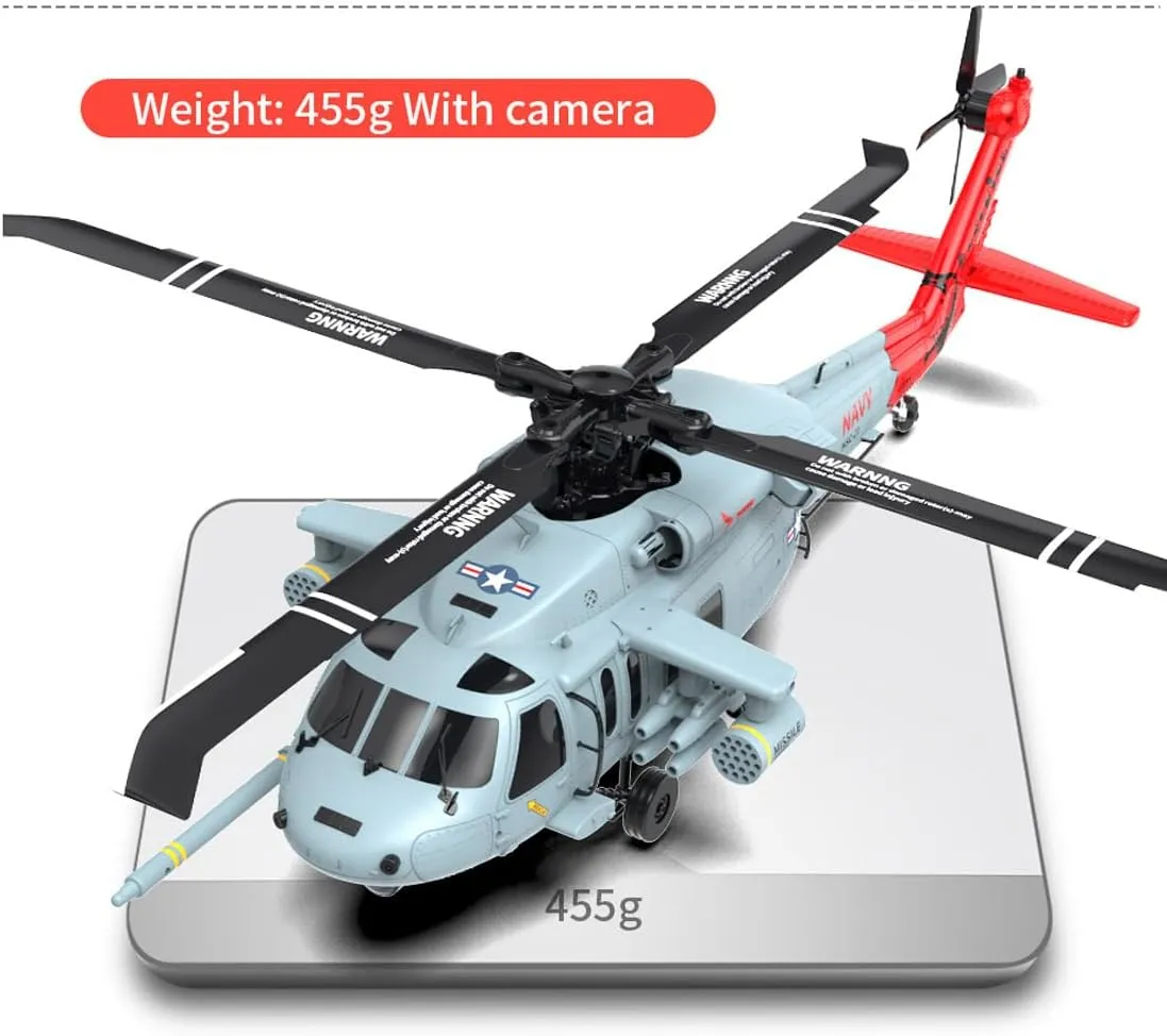 Remote Control Helicopter, SH60 Seahawk 8CH RC Helicopter 1/47 Scale 2.4G Dual Brushless, One-Key Return, Low Battery Return, Loss of Control Return (Include GPS/RTF Version)