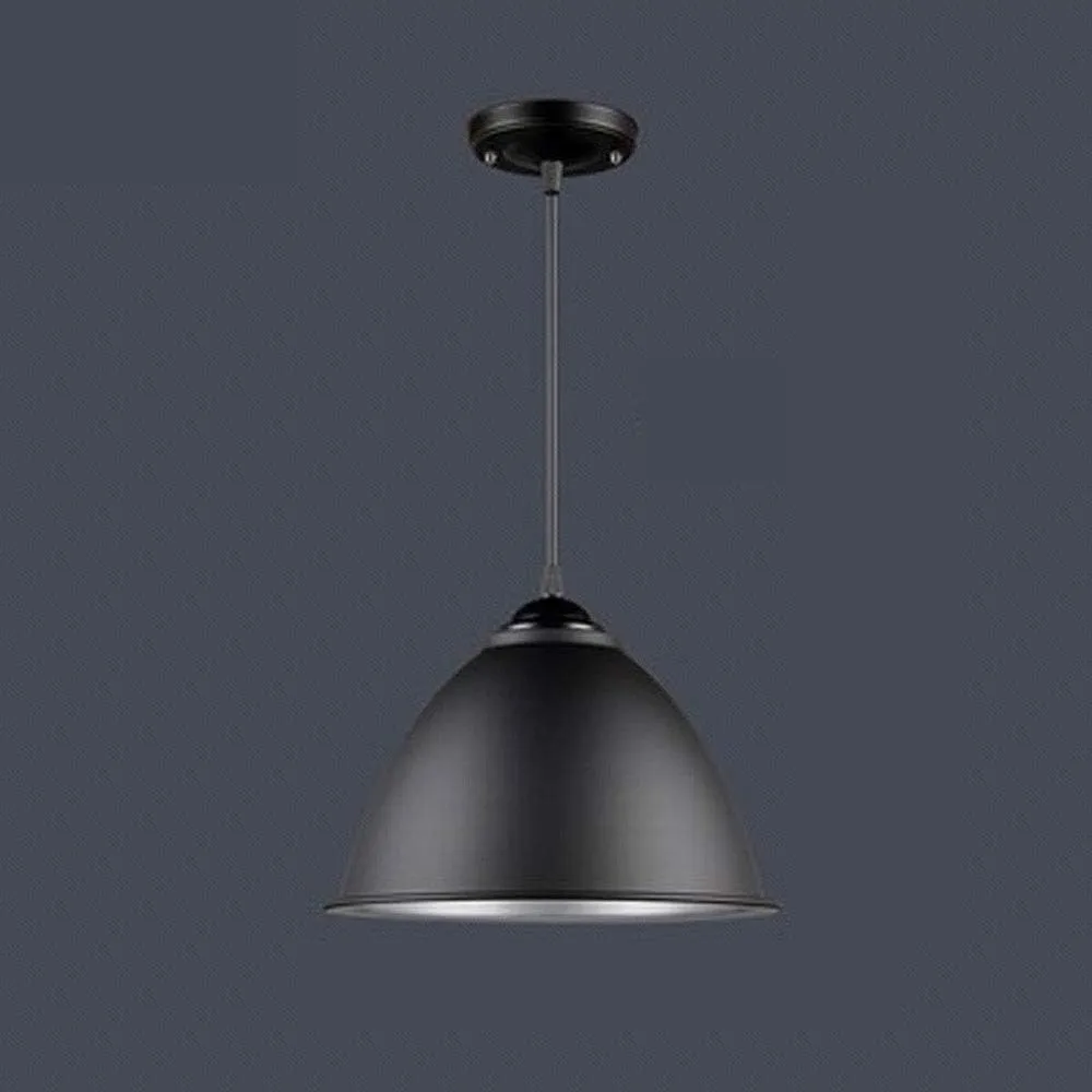 Retro Amen Style Single Head Chandelier Wrought Iron Metal E27 Edison Black/White Lampshade Pendant Lamp Restaurant Kitchen Island Dining Room,Chandeliers Light Fixture