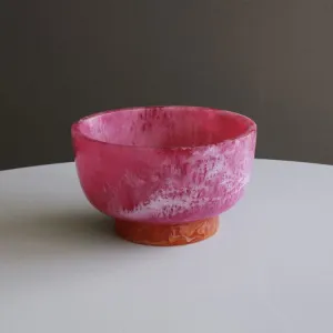 Rio Resin Pink Bowl Orange Base