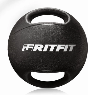 RitFit Medicine Ball with Handles, Grip Medicine Ball/Weighted Ball for Exercise, for Strength and Conditioning Workouts, Balance Training and Cross(6/10/12/14/16/18/20LB)