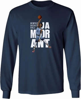 RIVEBELLA Morant Dunk Memphis Basketball Star Sports Fans Long Sleeve T-Shirt