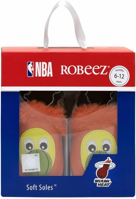 Robeez Baby Boys and Girls NBA Basketball Team Soft Soles Slip-Resistant Crib Shoes Slippers for Infant and Toddler, 0-24 Months