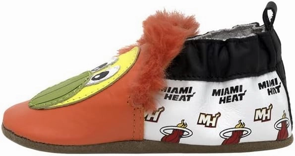 Robeez Baby Boys and Girls NBA Basketball Team Soft Soles Slip-Resistant Crib Shoes Slippers for Infant and Toddler, 0-24 Months