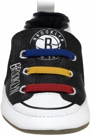 Robeez Baby Boys and Girls NBA Basketball Team Soft Soles Slip-Resistant Crib Shoes Slippers for Infant and Toddler, 0-24 Months