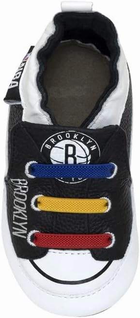 Robeez Baby Boys and Girls NBA Basketball Team Soft Soles Slip-Resistant Crib Shoes Slippers for Infant and Toddler, 0-24 Months