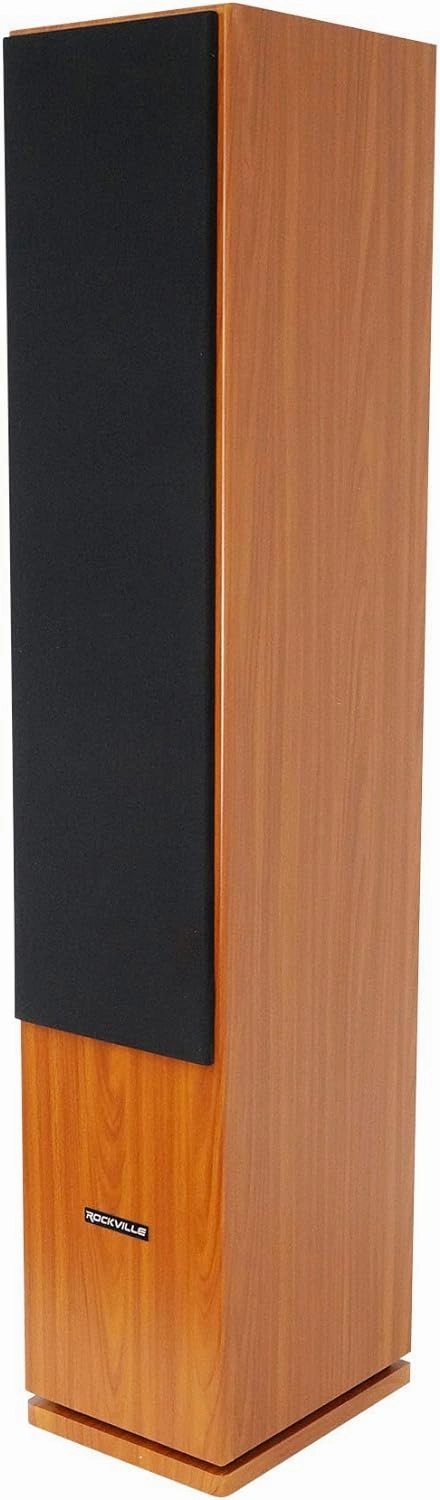 Rockville RockTower 68C Passive Tower Speaker, 8 Ohm, White, High-Fidelity Sound, Detachable Grille, 3-Way, 6.5", 500W, MDF, Perfect for Home Audio