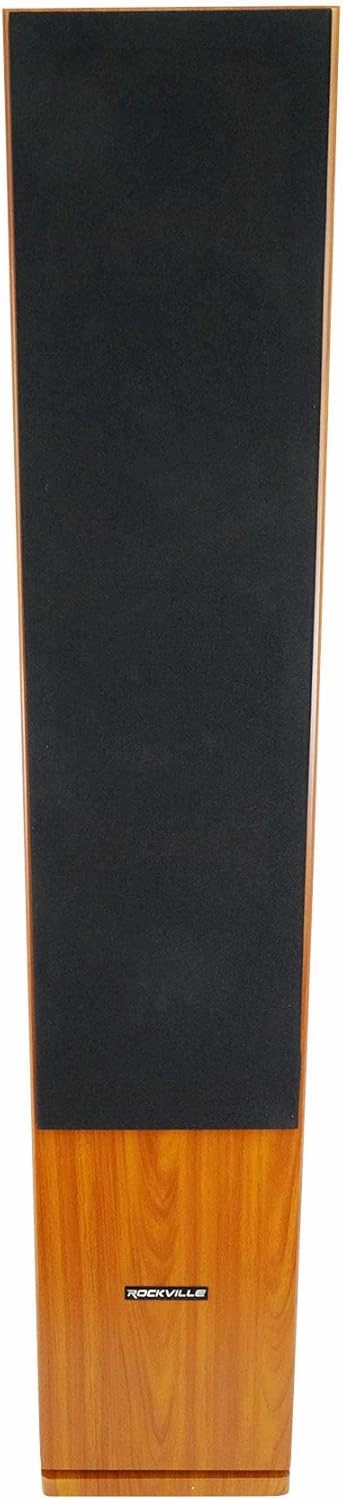 Rockville RockTower 68C Passive Tower Speaker, 8 Ohm, White, High-Fidelity Sound, Detachable Grille, 3-Way, 6.5", 500W, MDF, Perfect for Home Audio
