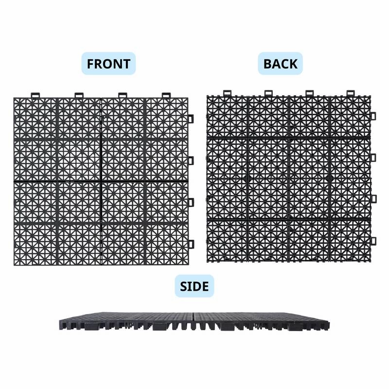 Rosette Outdoor Deck Tiles - Waterproof & Non-Slip