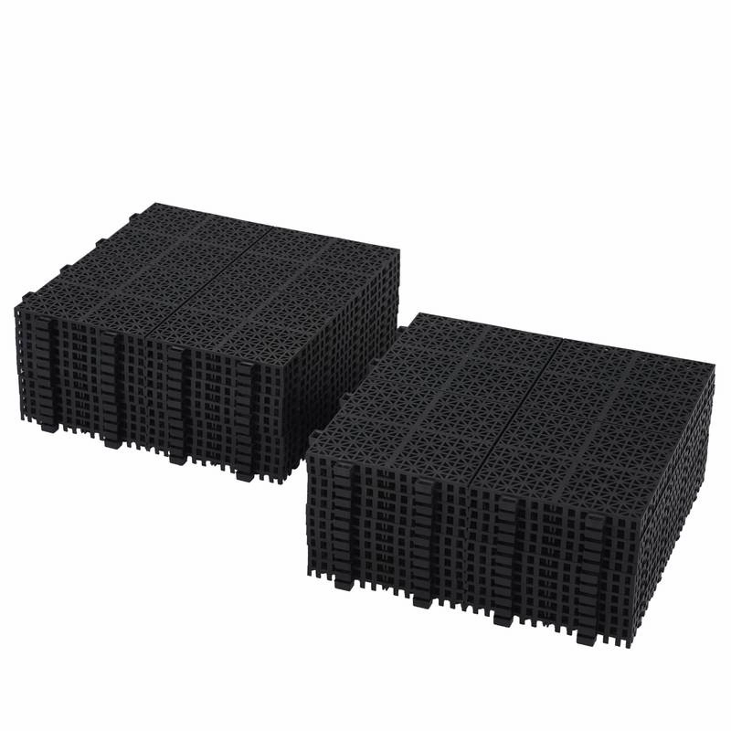 Rosette Outdoor Deck Tiles - Waterproof & Non-Slip