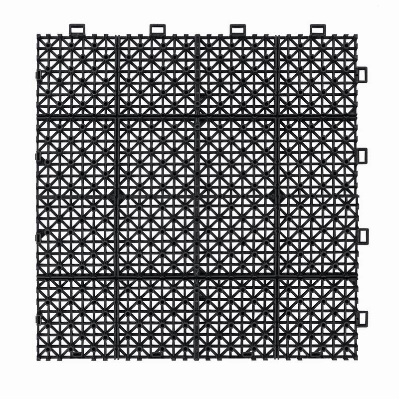 Rosette Outdoor Deck Tiles - Waterproof & Non-Slip
