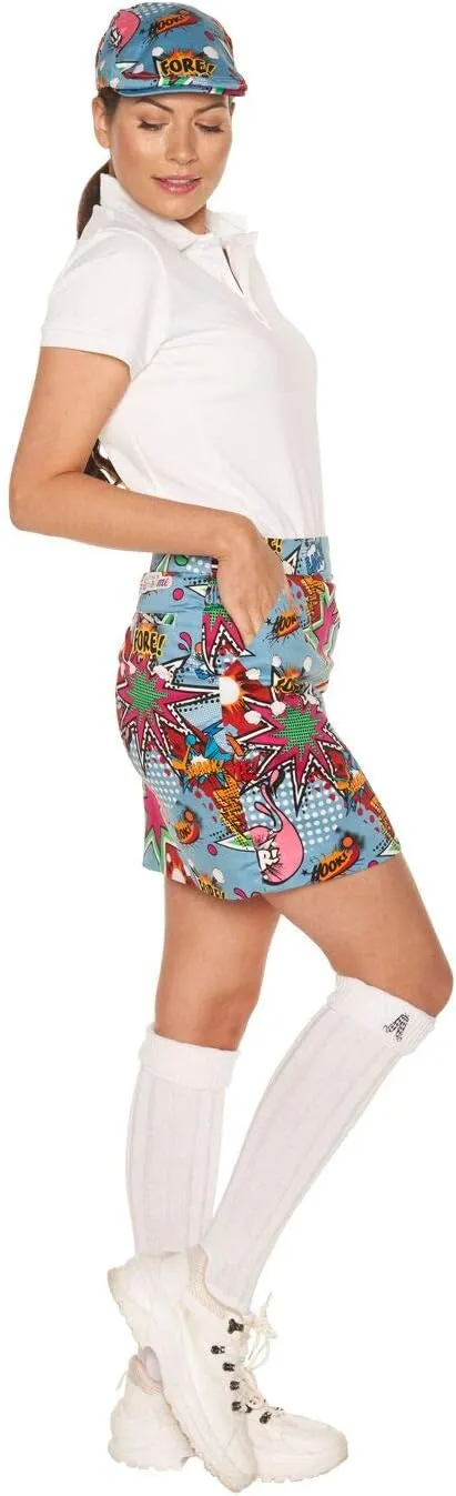 Royal & Awesome Women's Golf Skort with Pockets, Skirts for Ladies, Colorful Design